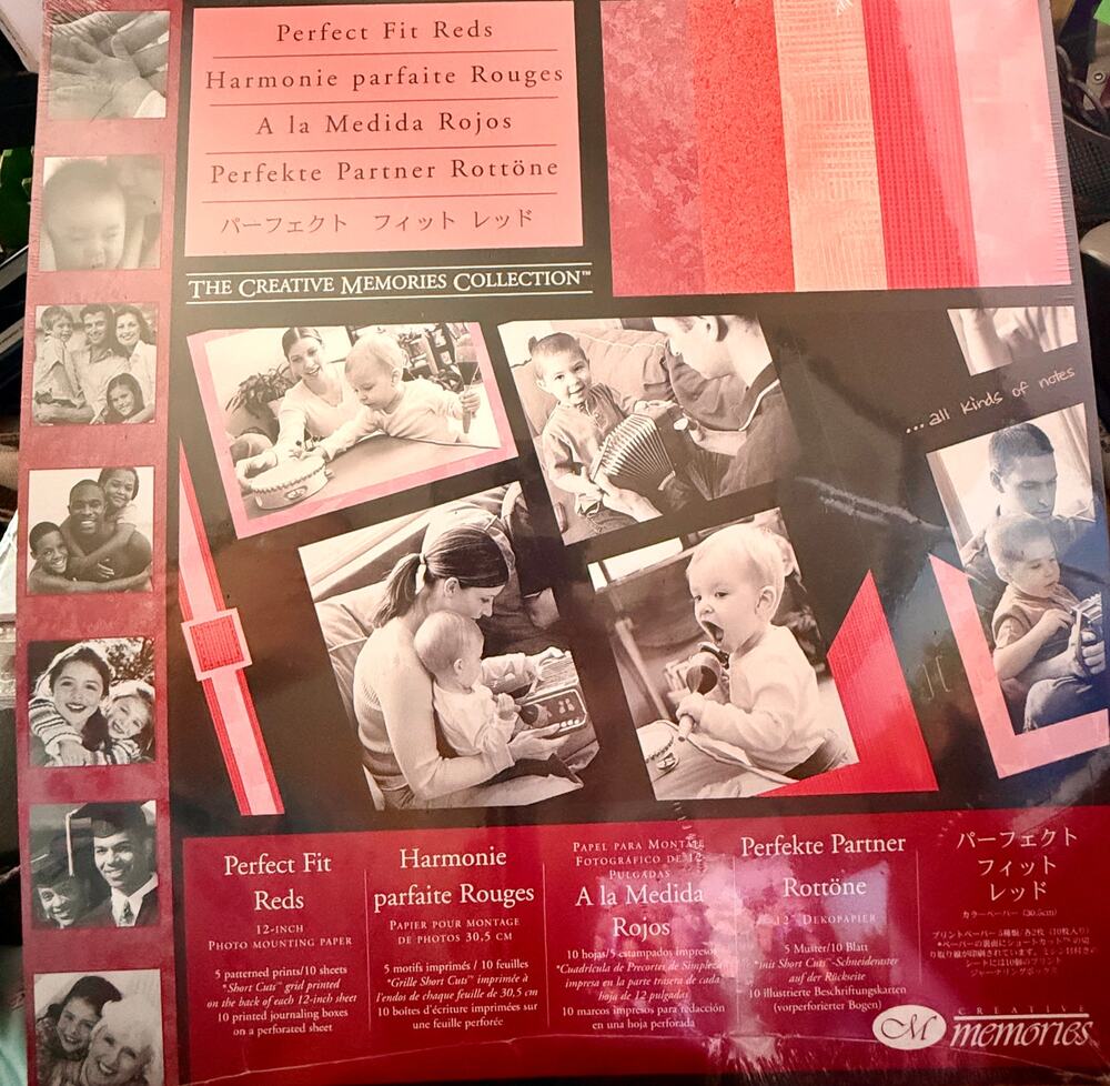 Creative Memories Shades of Red Photo Mounting Paper 10x12j